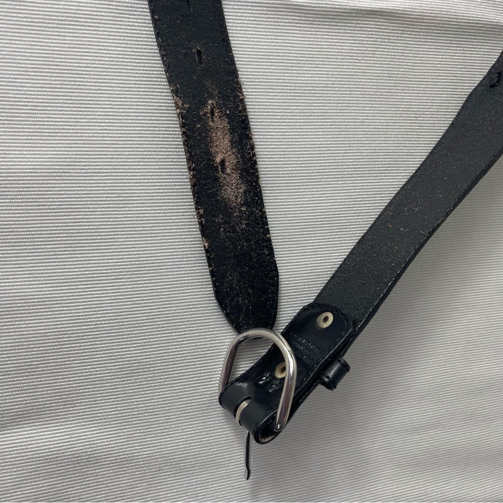 Silver Western Concho Cowboy Belt Black Tooled
Braided Leather Sz 44 - Picture 11 of 14